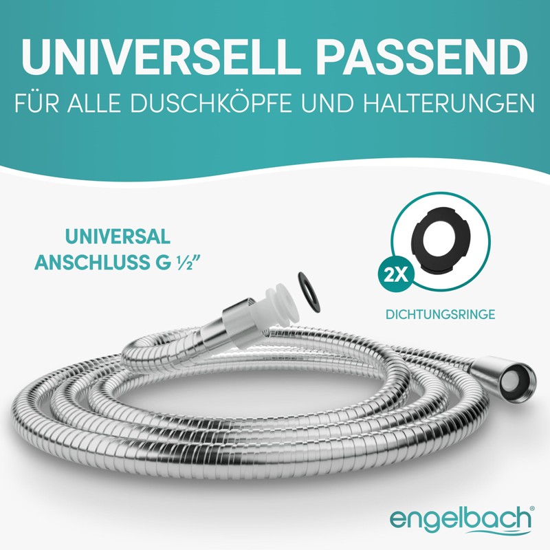 Engelbach® Shower Hose 1.5 m Stainless Steel - Shower Hose