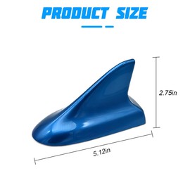 HZEL Car Shark Fin Antenna, Top Mounted Vehicle Dummy Roof Aerial, Automotive AM FM Radio Signal Roof Cover Base Replacement Decoration Accessories, Universal for SUV, Sedan, Truck(Blue)