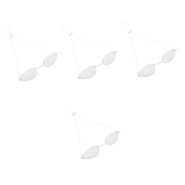 FOMIYES 4pcs Beauty Mask Customer Mask Portable Safety Patch Shade Reusable Protector Goggle Reusable Cover Shield Safety Jaw Trainer White Tpu