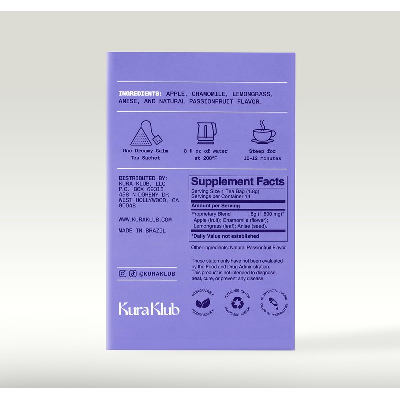 Kura Klub Nighttime Sleep & Relaxation Tea — Chamomile &