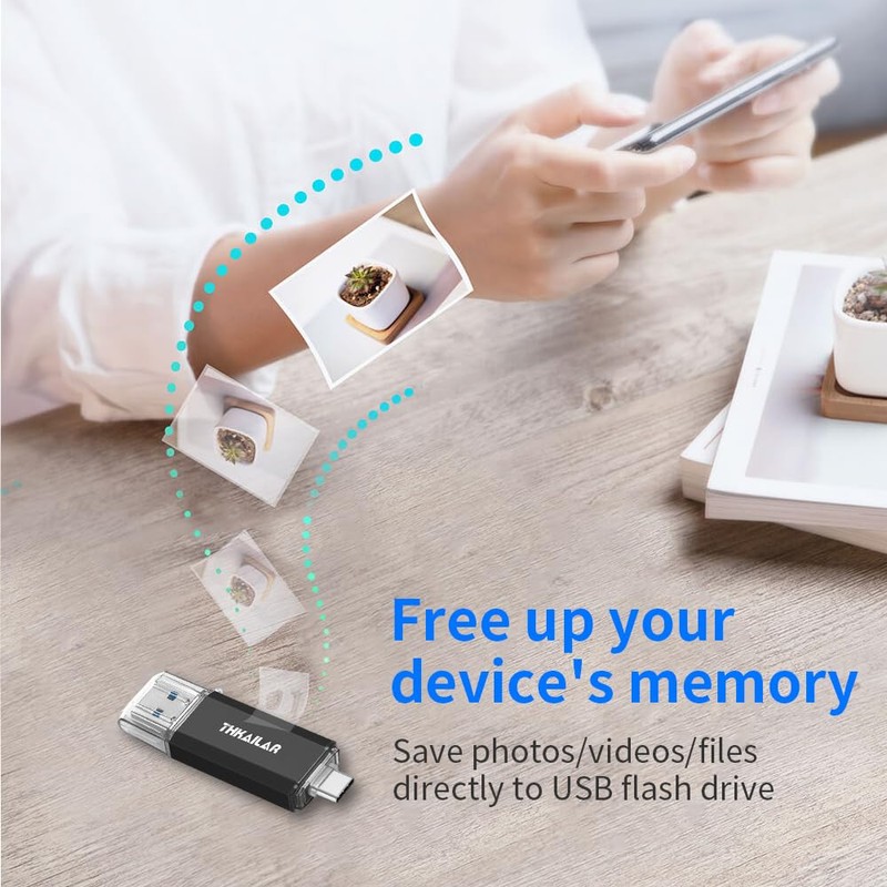 THKAILAR USB C Flash Drive 256GB-USB Flash Drive with Type