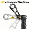 Bicycle Stem 31.8mm Adjustable ±80 Degree MTB Stems 90/110/130/145mm Handlebar