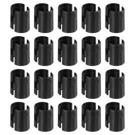 sourcing map 72Pcs Wire Shelving Shelf Lock Clips, Plastic Shelving Clips for 7/8" Post Shelving, Shelving Sleeves Replacements for Wire Shelving System, Black