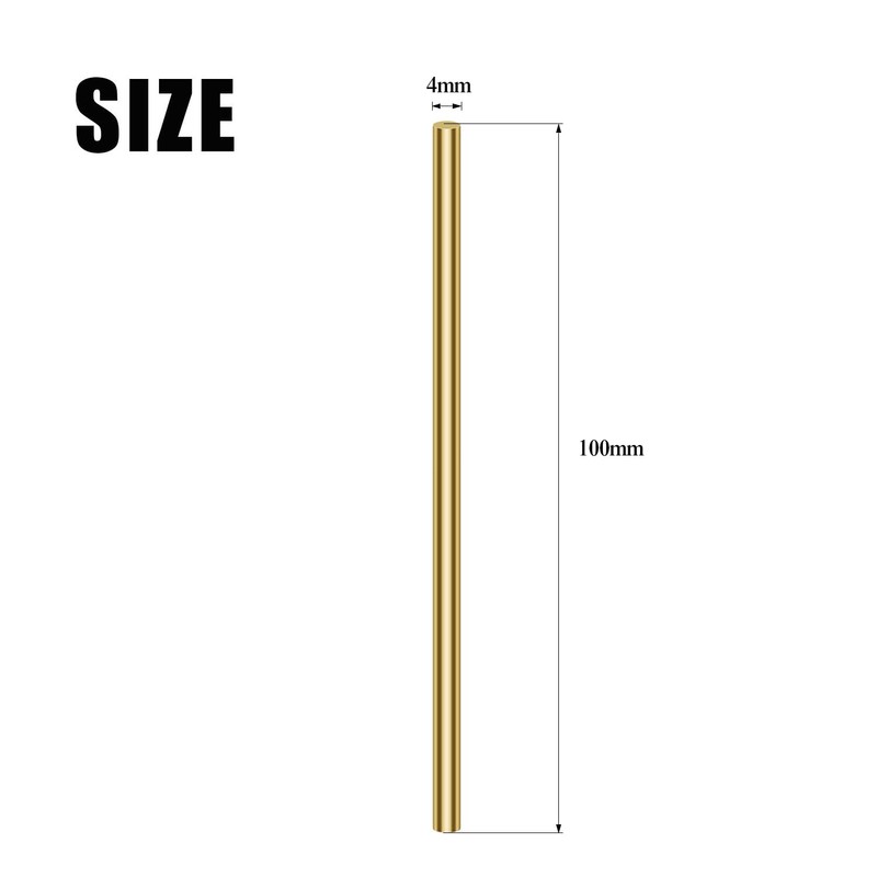 12 Pieces 4.0mm Brass Round Rods, Sutemribor Brass Solid Round