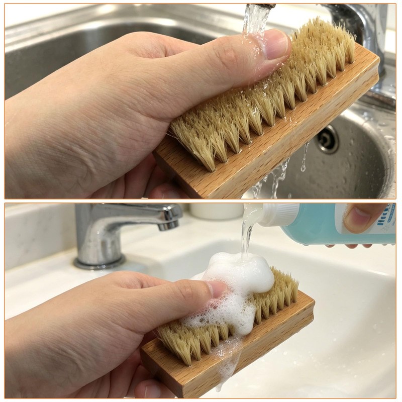 1 PCS Wooden Nail Brush