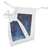 Ambesonne Night Fabric Pouch Set of 2, Vibrant Star in