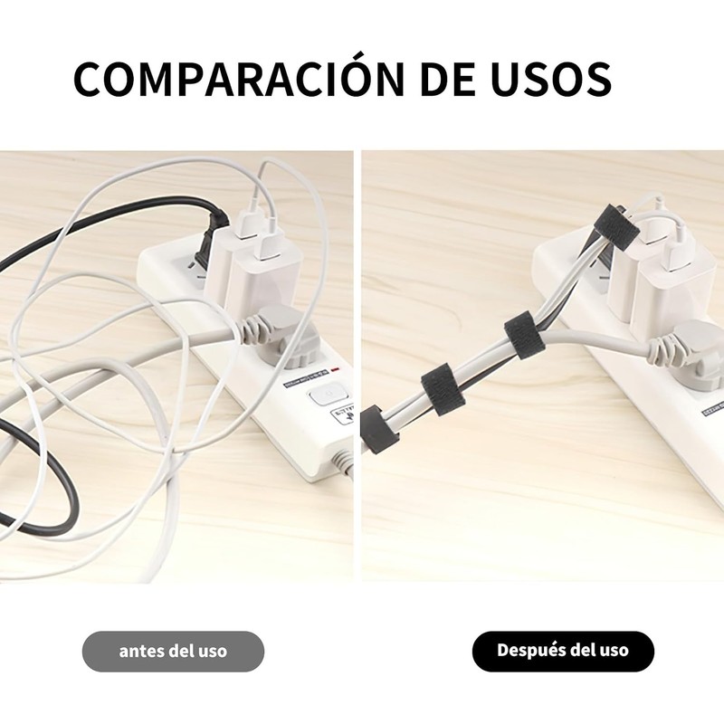 Ruistli Organizador de Cables?60 Pcs-12 * 20cm?Velcr