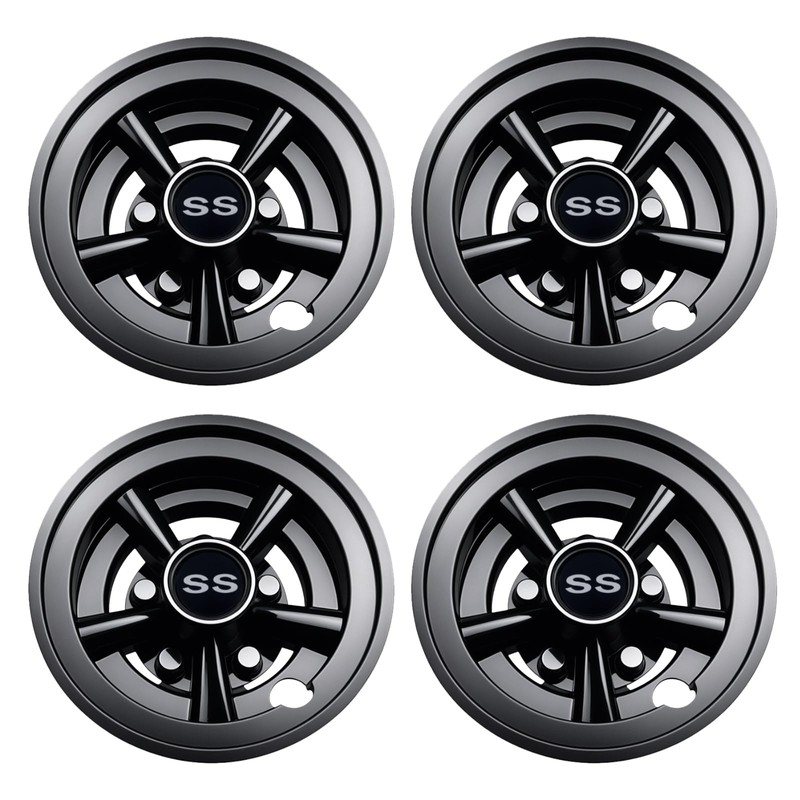 Golf Cart SS Wheel Covers Hub Caps for EZGO, Club