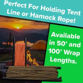 Plastic Winders for Paracord, Twine, Tent Line, String, Yarn Storage - 6 Inch Winder - Up to 50 Feet of Cord - 20 Pack