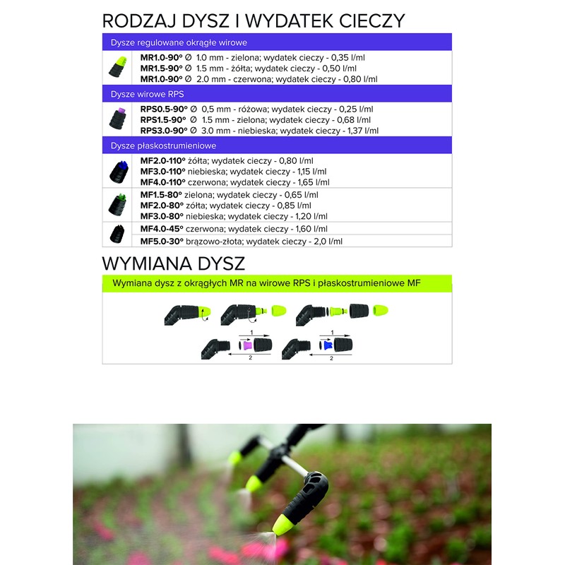 Marolex, Set of 5 nozzles, tip, atomiser, sprinkler