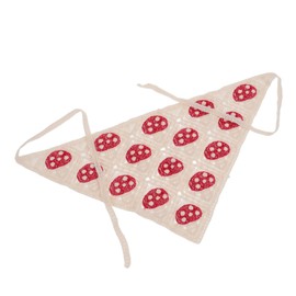 FOMIYES Decorative Mushroom Crochet Hair Bandana for Women Stylish Head Scarf Comfortable Skin Friendly Accessory for for Daily Wear