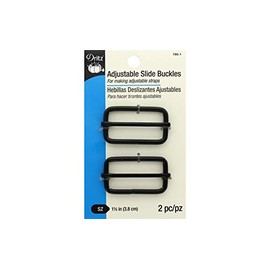 Dritz 780-1 Adjustable Slide Buckle, 1-1/2", Black