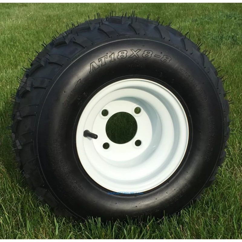 Wanda 18X8-8 ALL TERRAIN GOLF CART TIRES AND 8" WHITE