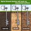 Insaga Multi-Purpose Ground Anchors Screw in, Fully Welded Shed Anchor