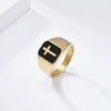 PAMTIER Men's Vintage 15mm Cross Crucifix Biker Ring Gold Size