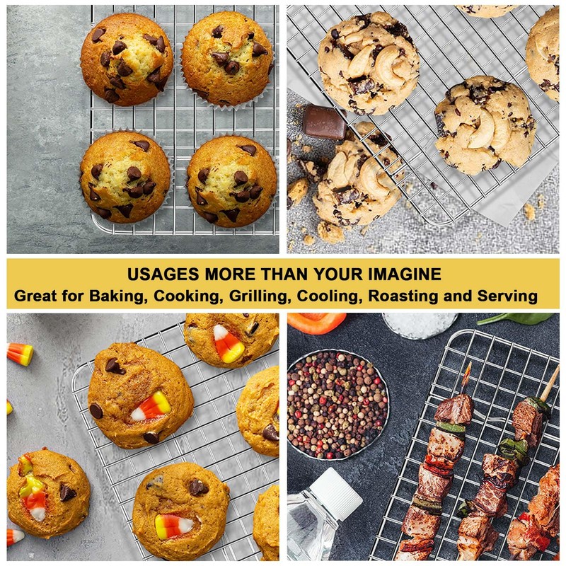 P&P CHEF 8.75 Inch Cooling Baking Rack Set of 2,