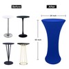 Nacuci 24x43 Inch Round Fitted Cocktail Table Cover Royal Blue