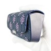 Indenya 8007 Glasses Case, Deer Leather, Misono, Hydrangea Pattern, Navy