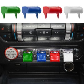 ZOXOQ Center Console Control Button Cover Compatible with Ford Mustang Accessories 2015-2023 Dashboard Switch Button Cap Switch Button Protective Cover Interior Dash Decor Trim (Mixed Colors)