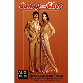 SONNY AND CHER REPLICA 1977 CONCERT POSTER