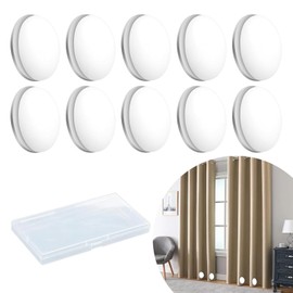 Shower Curtain Weights, 10PCS Magnetic Curtain Weights with Box, 4cm Shower Curtain Magnets Never Rust, Outdoor Curtain Liner Magnets for Curtains Shower Curtains Tablecloths (White)