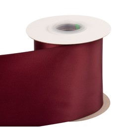 Double Faced Satin Ribbon, 100mm X 22M, Solid Polyester Craft Ribbon, Perfect for Gift Wrapping, Crafts, Wedding Party Ceremony Decoration, Floral Arrangement, Sewing (Burgundy)