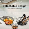 Heavy Duty - 3 Tier Hanging Kitchen Black Fruit Basket