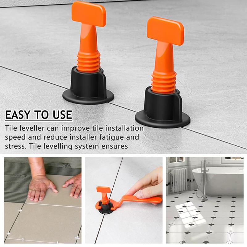 Wkmamo Pack of 402 Tile Levelers, Reusable Tile Leveler, Tile