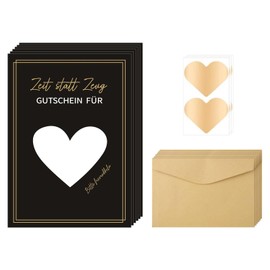 Parthan 6 Sets of Vouchers to Fill Yourself, Voucher to Fill Yourself for Puzzles, Parties, Voucher Fill Yourself, Voucher Cards to Fill Yourself with Envelopes and Scratch Stickers