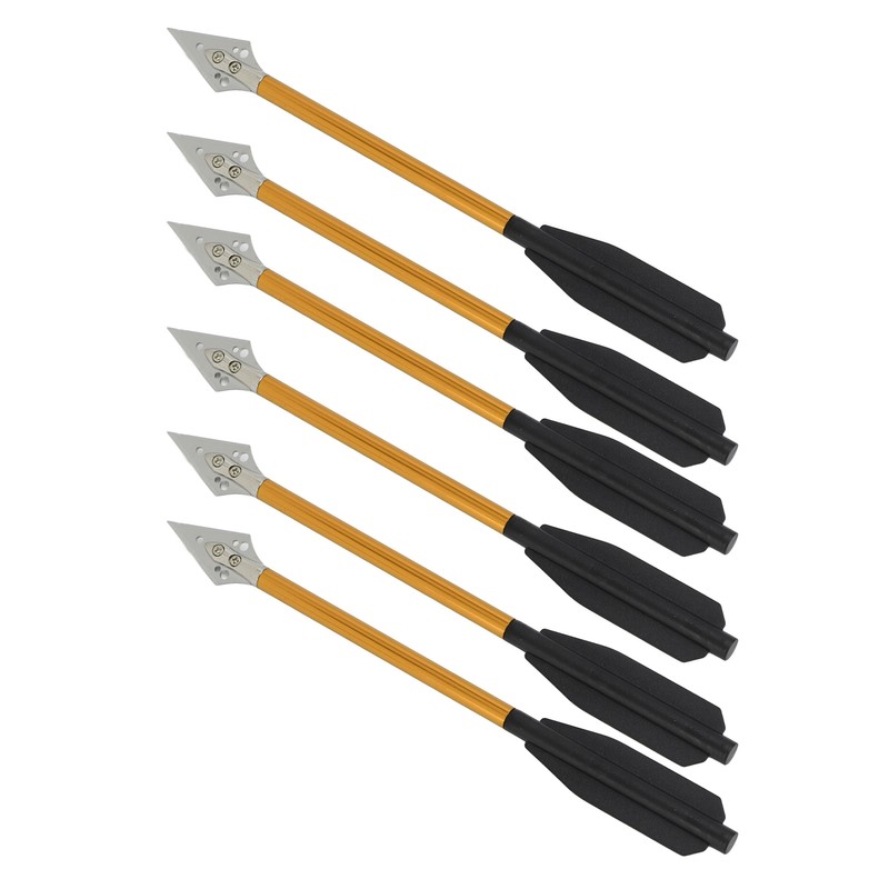 6Pcs Crossbow Arrows Double Screw Fixing Aluminum Alloy Shooting Bow