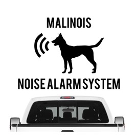 siviwonder Malinois Noise Alarmsystem Car Sticker Dog Film Belgian Mali Berger Colour Black Size 10 cm