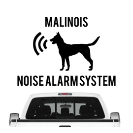 siviwonder Malinois Noise Alarmsystem Car Sticker Dog Film Belgian Mali Berger Colour Black Size 10 cm