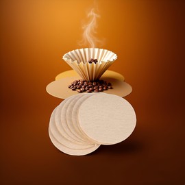 100 Pcs No.6 Coffee Filter Moka Pot Filter Paper Disposable Filters