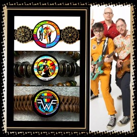 WEEZER ROCK BAND  SET OF THREE LEATHER BRACELETS