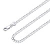 Suplight Men's Curb Chain, 925 Silver Cuban Link Chain/Figoro Chain,