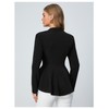 Milumia Women's Casual Long Sleeve Blazer Work Dressy Peplum Ruffle