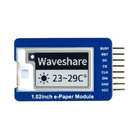 waveshare 1.02inch E-Ink Display Module Compatible with Raspberry Pi4B/3B+/3B/2B/B+/A+/Zero/Zero W/WH/Zero 2W 128×80 Resolution Black/White Dual-Color SPI Interface Supports Partial Refresh