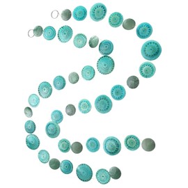 Boltze Capiz Garland Gus Blue Turquoise Green, 1 Piece 2-Way Assorted, 1 x Shell Garland 180 cm Handmade for Patio Garden Indoor Outdoor