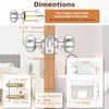 Estmoon 6 Pack Brushed Nickel Door Knobs, Privacy Door Lock
