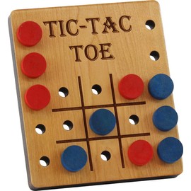 Deluxe Cherry Tic-Tac-Toe Game - Made in USA