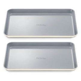Caraway Non-Stick Ceramic Medium Baking Sheet - Naturally Slick Ceramic Coating - Non-Toxic, PTFE & PFOA Free - Perfect for Baking, Roasting, and More - Medium (15" x 10") - Cream