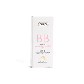 Ziaja Face Care BB Cream for Normal, Dry and Sensitive Skin, Natural Tone, SPF15