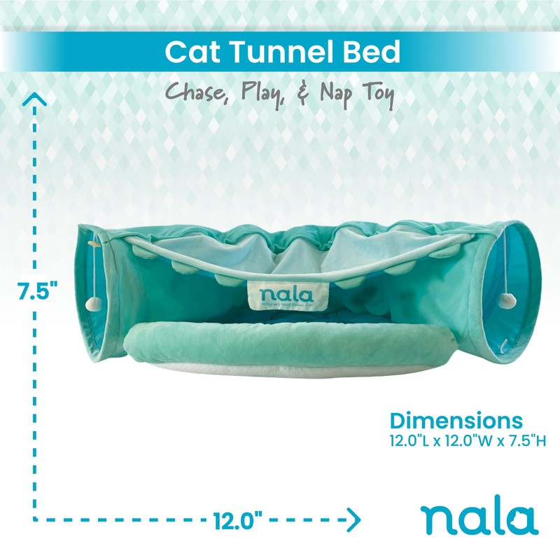Caitec Presents Nala Cat Tunnel Bed - Collapsible Cat Cave