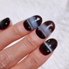 Brown Sky Cat Handmade Nail Tips - Medium Oval /