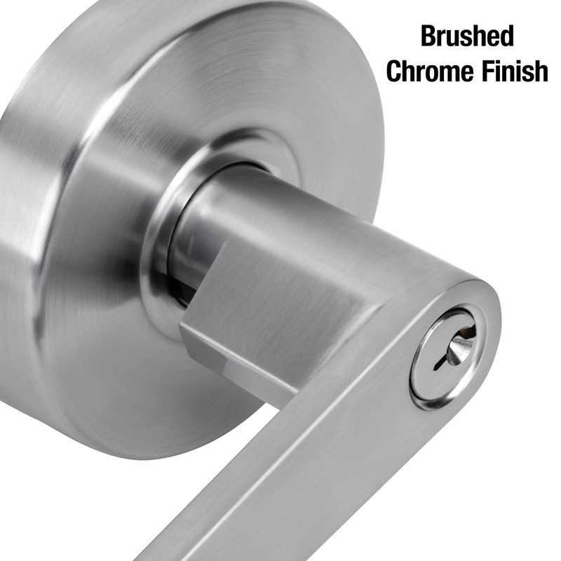 Master Lock Keyed Entry Door Lock, Brushed Chrome Finish Commercial