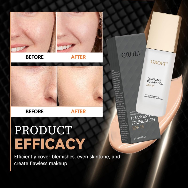 Color Changing Magic Foundation Makeup, Magical Color Changing Foundation with