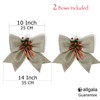 Allgala Christmas Decorative Bows for Wreath Garland Treetopper Christmas Tree