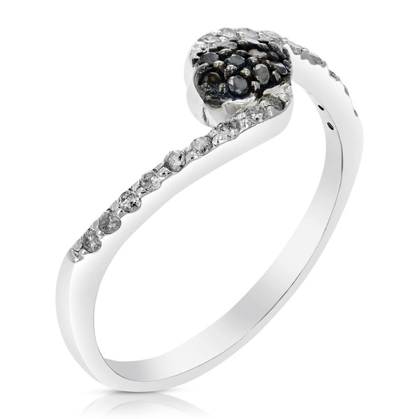 Vir Jewels 1/4 cttw Black and White Diamond Composite Ring