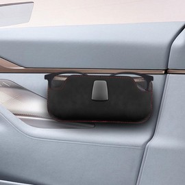 Car Seat Side Pocket Organizer, 7.31'' × 3.29'' Mini Auto Console Door Window Storage Bag, Vehicle Tray Pouch Seats Gap Filler for Phone, Keys, Registration, and Documents, Sunglasses Holder (Black)