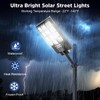 Solar Street Lights Outdoor Waterproof, 20000LM 6500K LED Motion Sensor